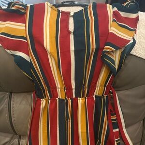 Casual multi striped dress